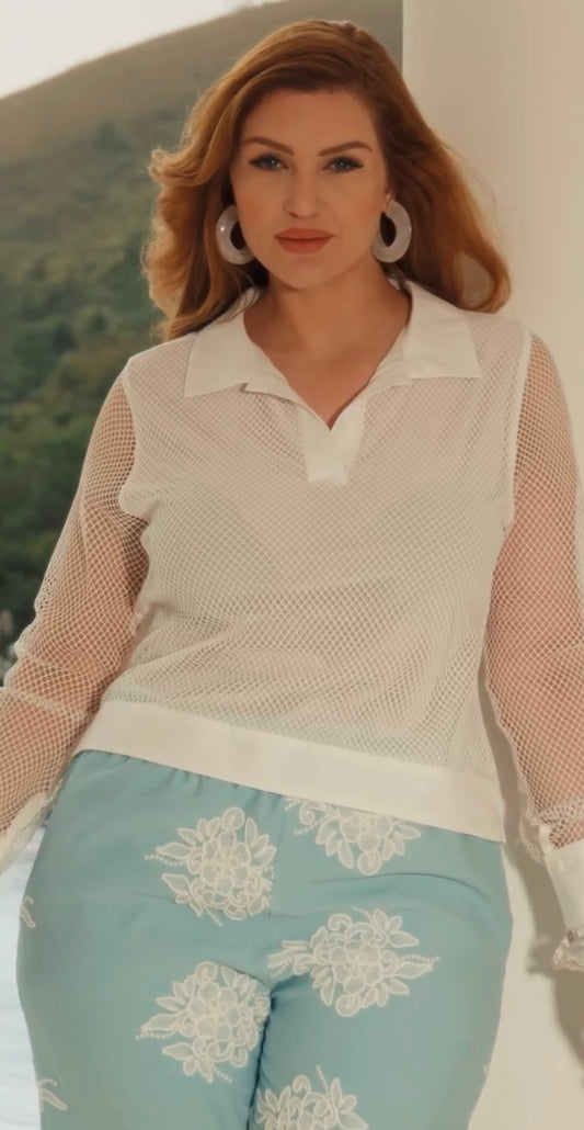 Camisa tela manga longa