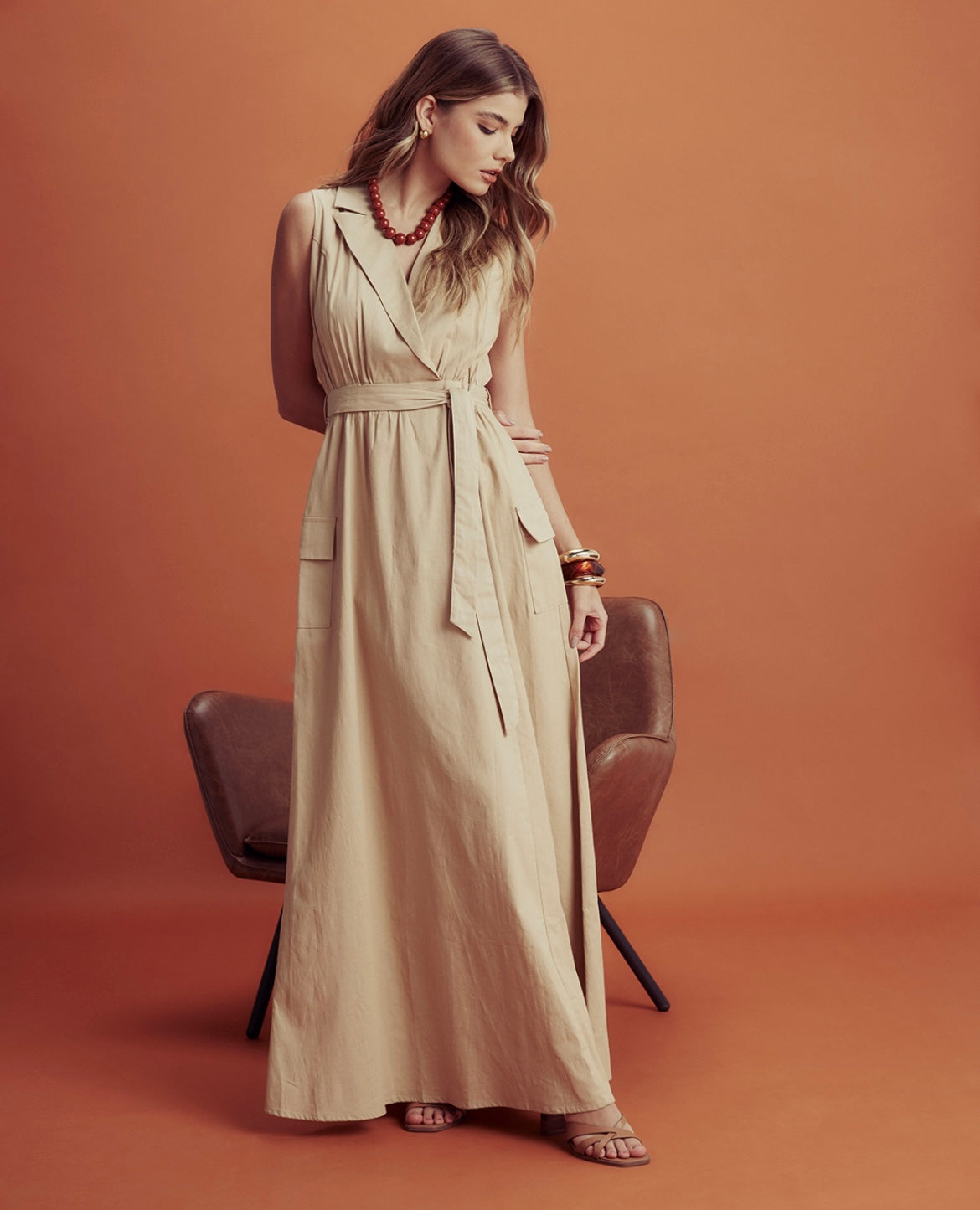 Vestido Longo 100% Linho