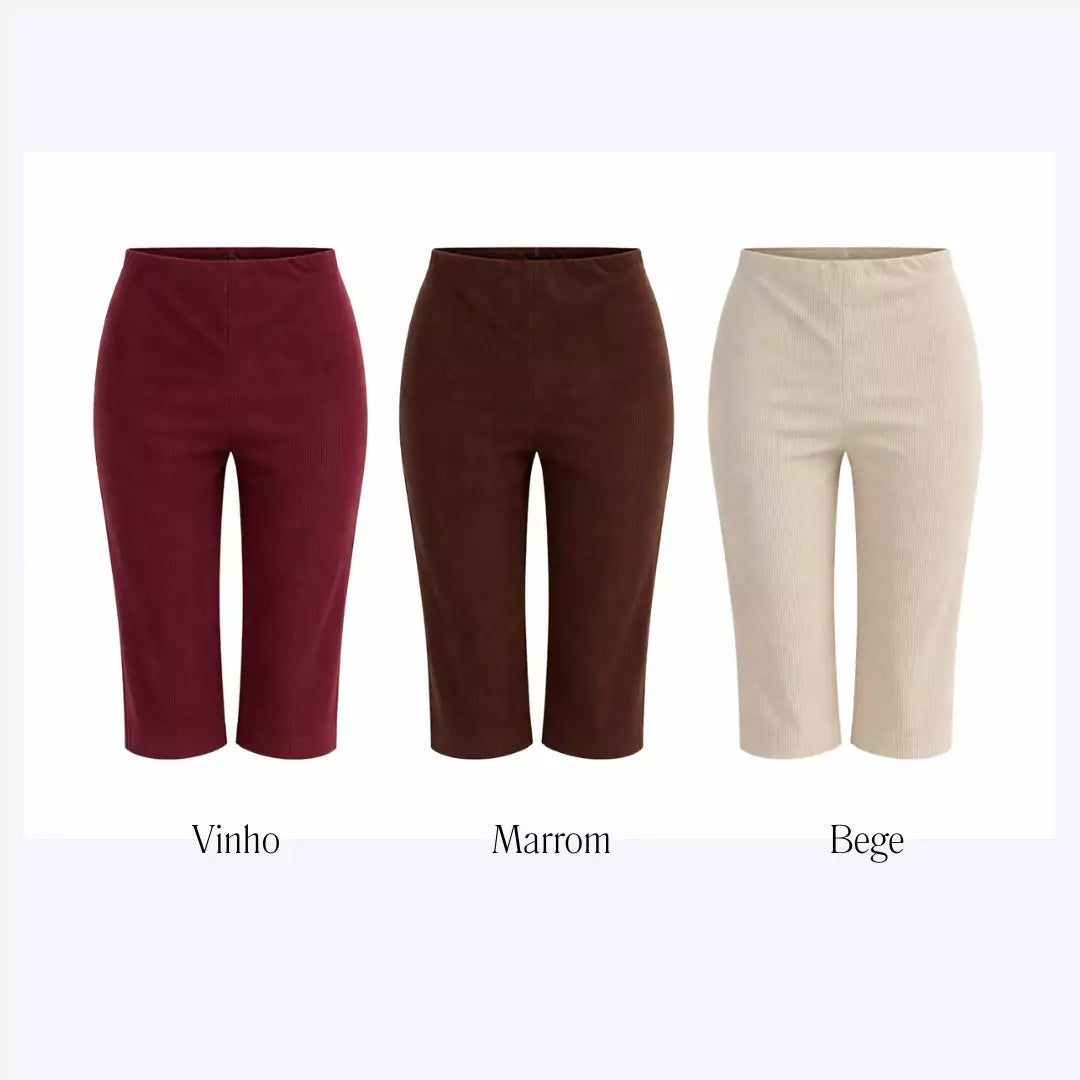 Calça capri veludo