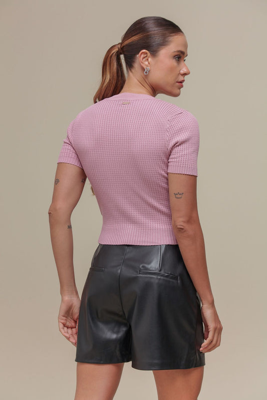 Blusa Tricot detalhe broche