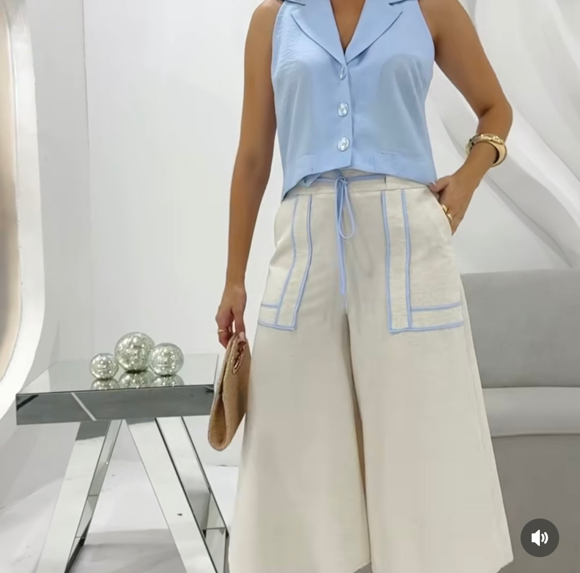 Calça  Pantacourt