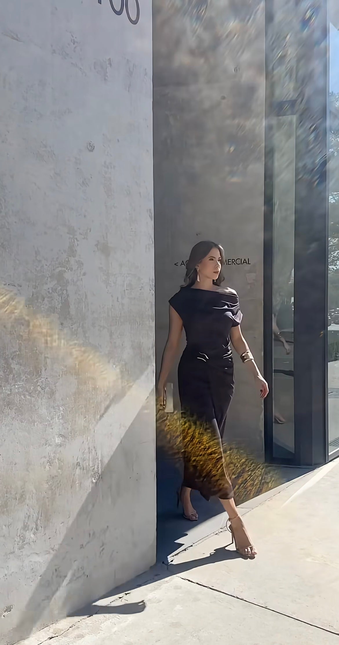 Vestido Longo em Jersey com fivela cintura