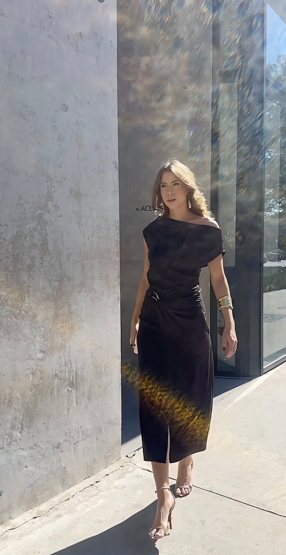 Vestido Longo em Jersey com fivela cintura
