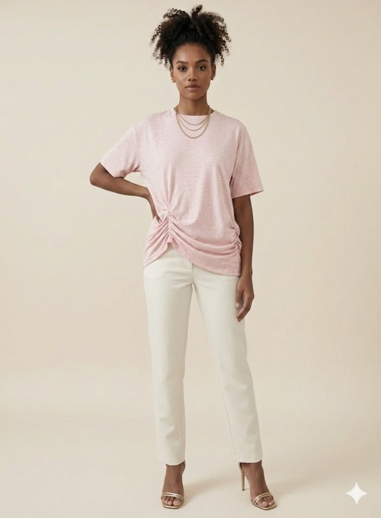Blusa Malha com Pregas Feminina