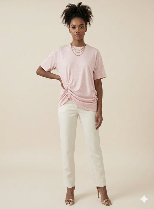 Blusa Malha com Pregas Feminina