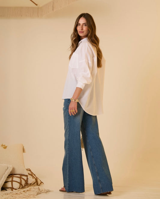 Camisa social oversize