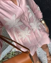 Camisa Bordada coqueiros
