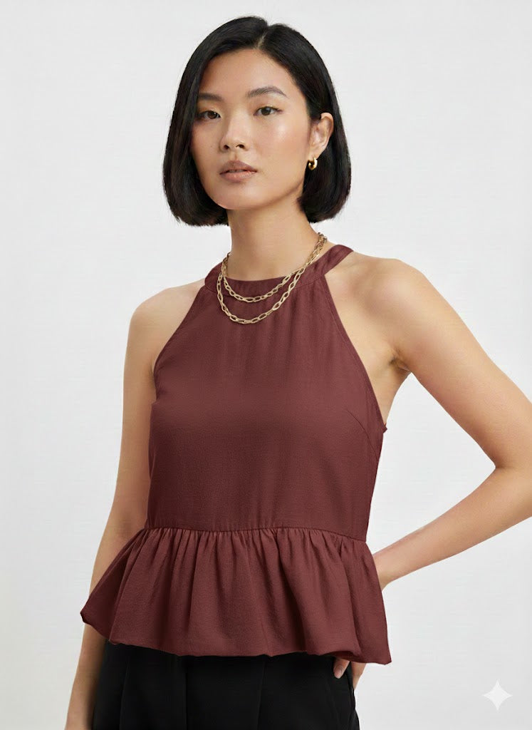 Blusa Frente Única Balonê Feminina