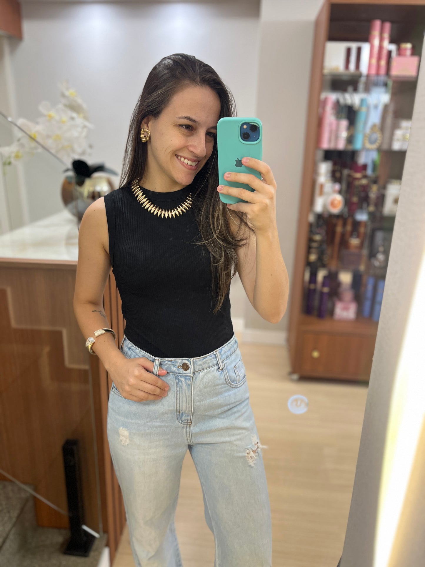 Blusa Regata Canelada Feminina