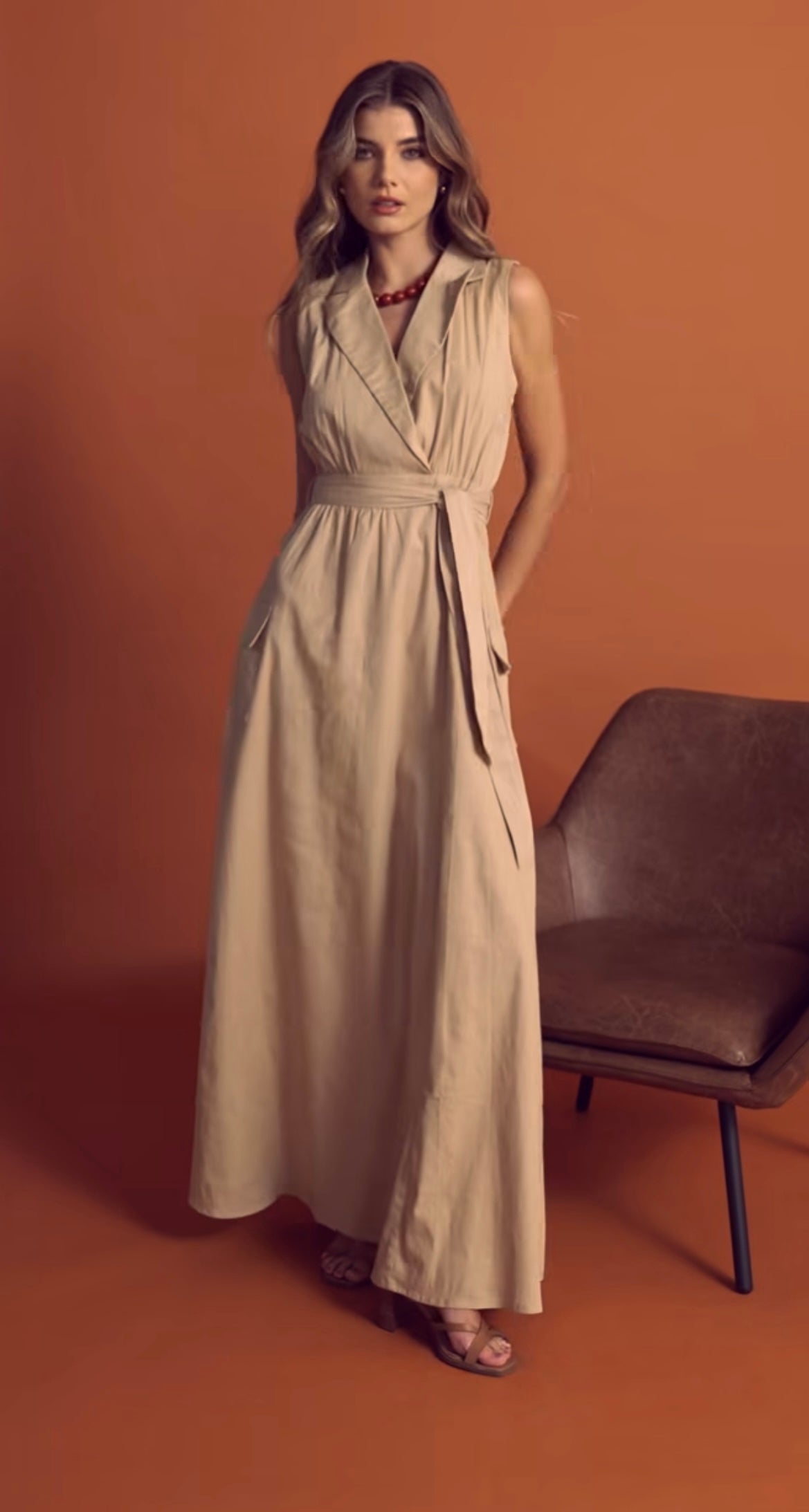 Vestido Longo 100% Linho
